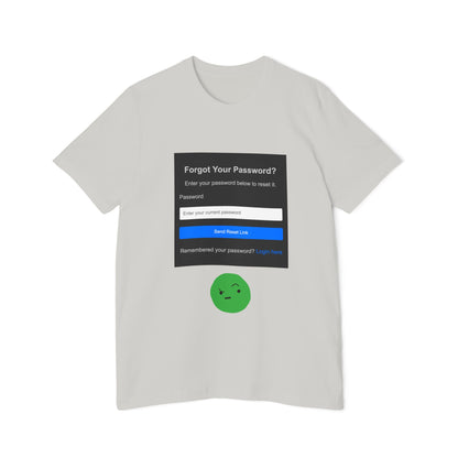 Forgot Password UI Fail Tech Humor T Shirt | Code Meme Tees | Usha Creations