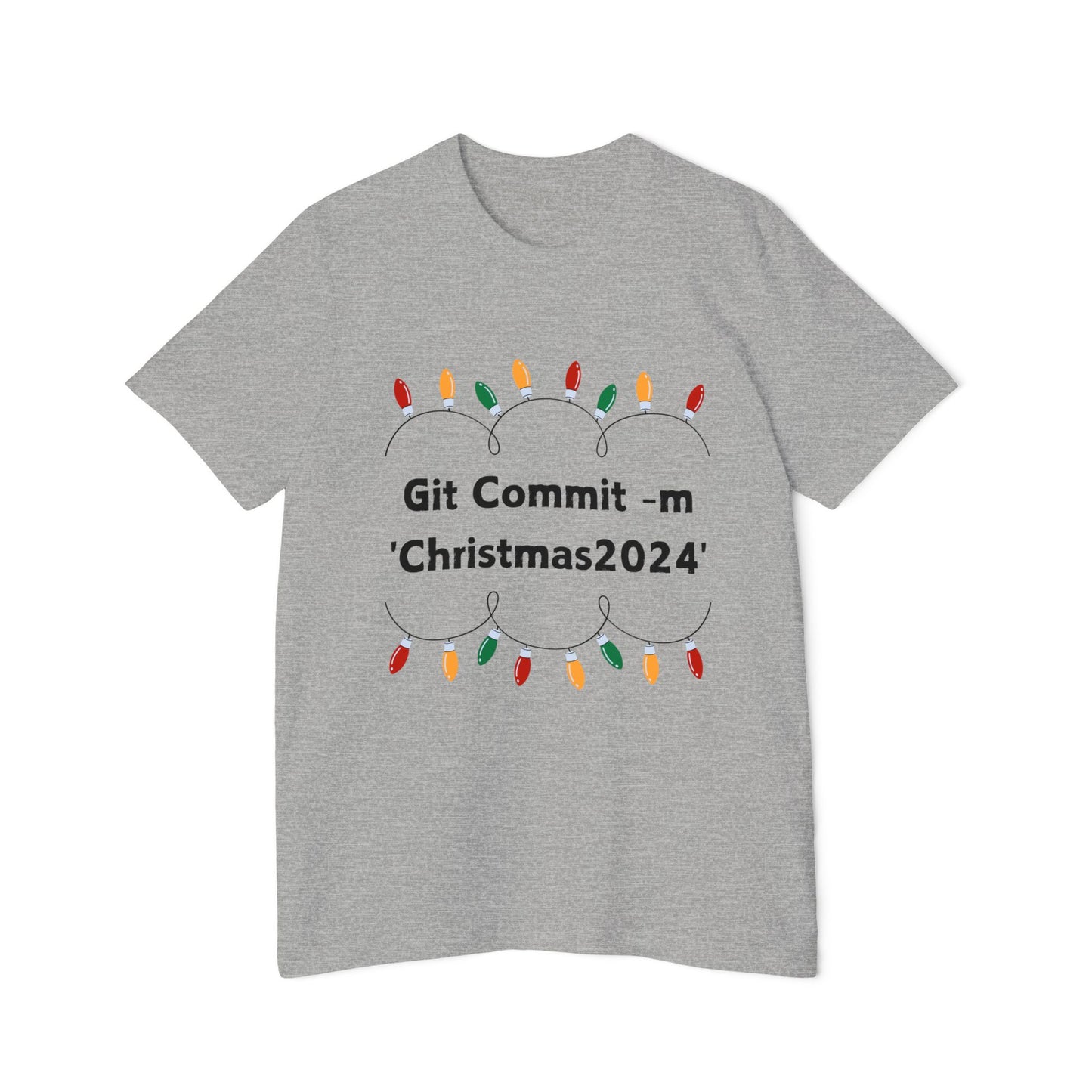 Git Christmas T-Shirt | Developer Holiday Commit 2024 | Programming Version Control Humor | Tech Winter Gift | Usha Creations