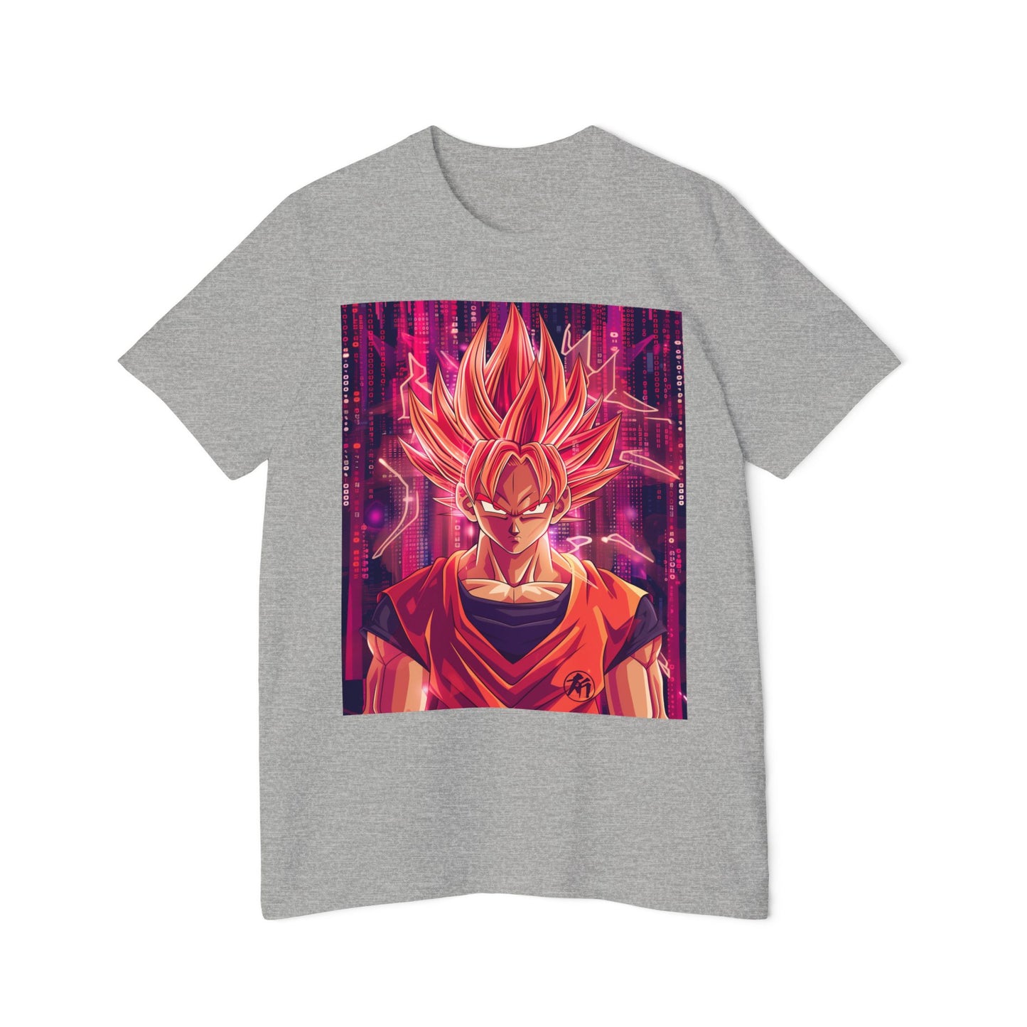 Goku Powering Up with Code Tee – Super Saiyan Coder Edition