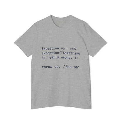 Throw Up Exception T-Shirt | Java Programming Pun | Error Handling Humor | Usha Creations