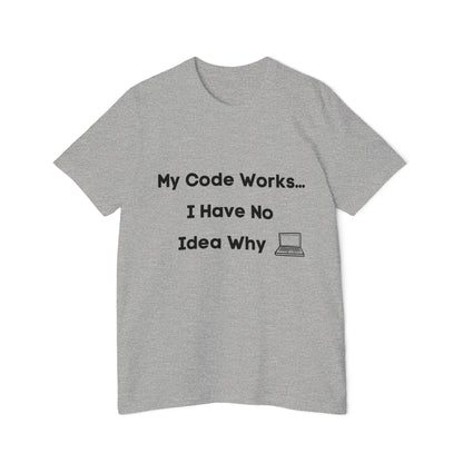 My Code Works… I Have No Idea Why | Funny Developer T-Shirt | Usha Creations