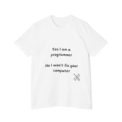 Programmer Not IT Support Humor Tech T Shirt | Coder Life Meme Tees | Usha Creations