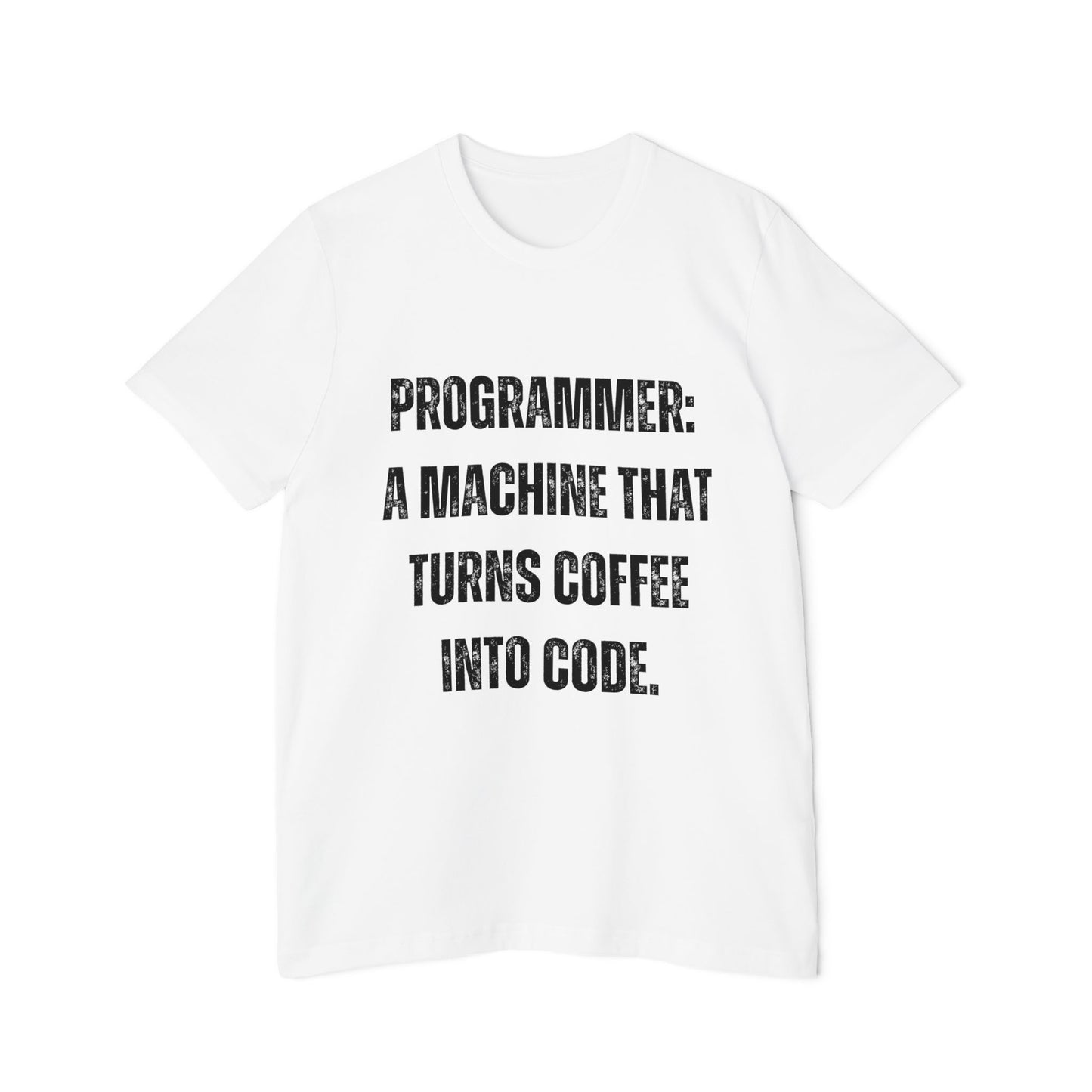 Programmer: A Machine That Turns Coffee into Code | Funny Developer T-Shirt | Coder Life Tee | Usha Creations