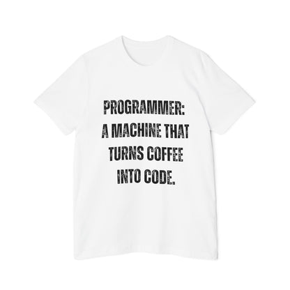 Programmer: A Machine That Turns Coffee into Code | Funny Developer T-Shirt | Coder Life Tee | Usha Creations