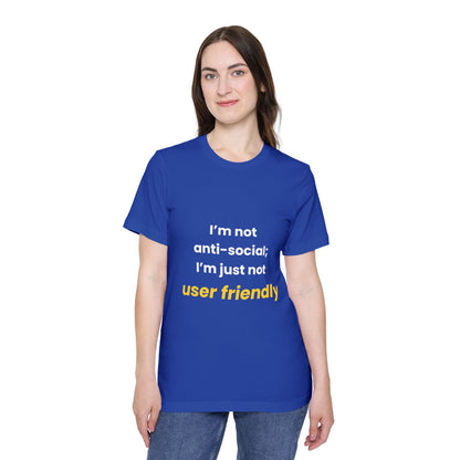 I’m Not Anti-Social; I’m Just Not User Friendly | Funny Tech T-Shirt for Developers | Usha Creations