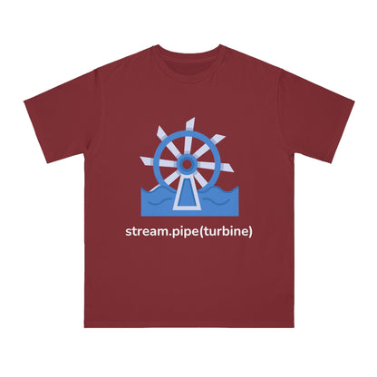 stream.pipe(turbine) Tee | Hydro Energy Coder Shirt | Usha Creations