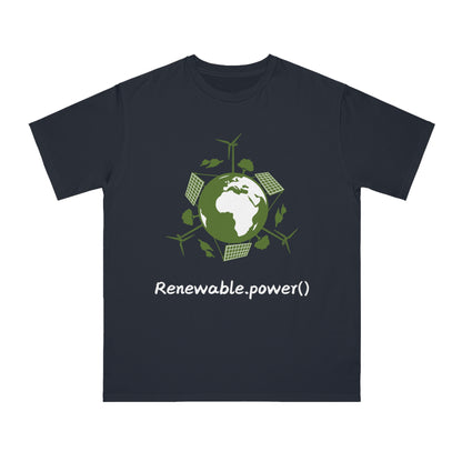 Renewable.power() Green Tech Tee | Eco Energy Coder Shirt | Usha Creations