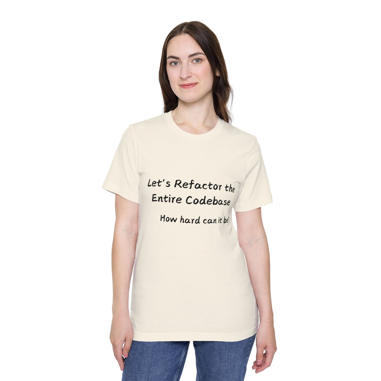 Refactor Codebase Ambition Humor T Shirt | Developer Optimism Meme Tees | Usha Creations