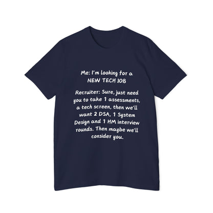 Tech Job Interview Gauntlet Developer Humor T Shirt | Recruitment Process Meme Tees | Usha Creations