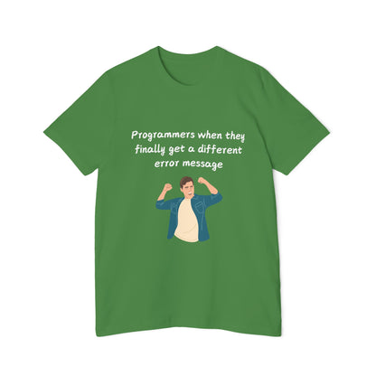 Programmer New Error Celebration Humor T Shirt | Debugging Victory Meme Tees | Usha Creations