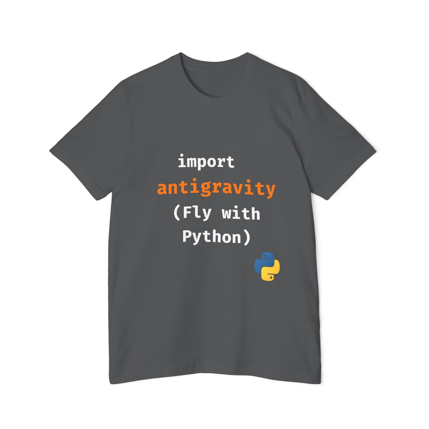 import antigravity (Fly with Python) | Funny Python Developer T-Shirt | Usha Creations