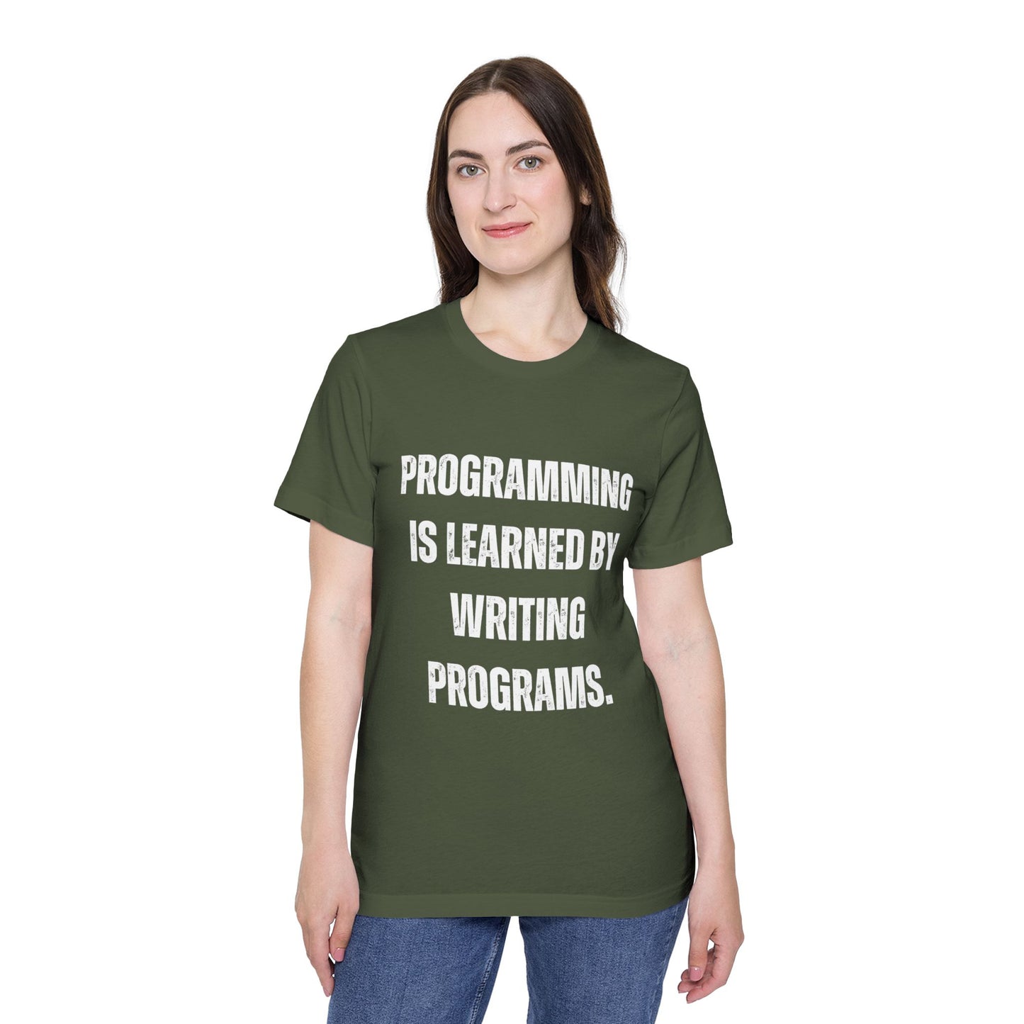 Programming Is Learned by Writing Programs | Inspirational Developer T-Shirt | Coding Quote Tee | Usha Creations