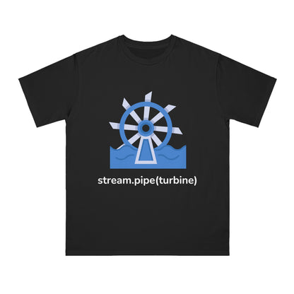 stream.pipe(turbine) Tee | Hydro Energy Coder Shirt | Usha Creations