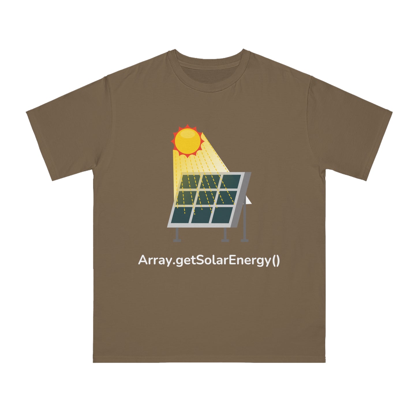 Array.getSolarEnergy() Tee | Eco Coder Solar Shirt | Usha Creations