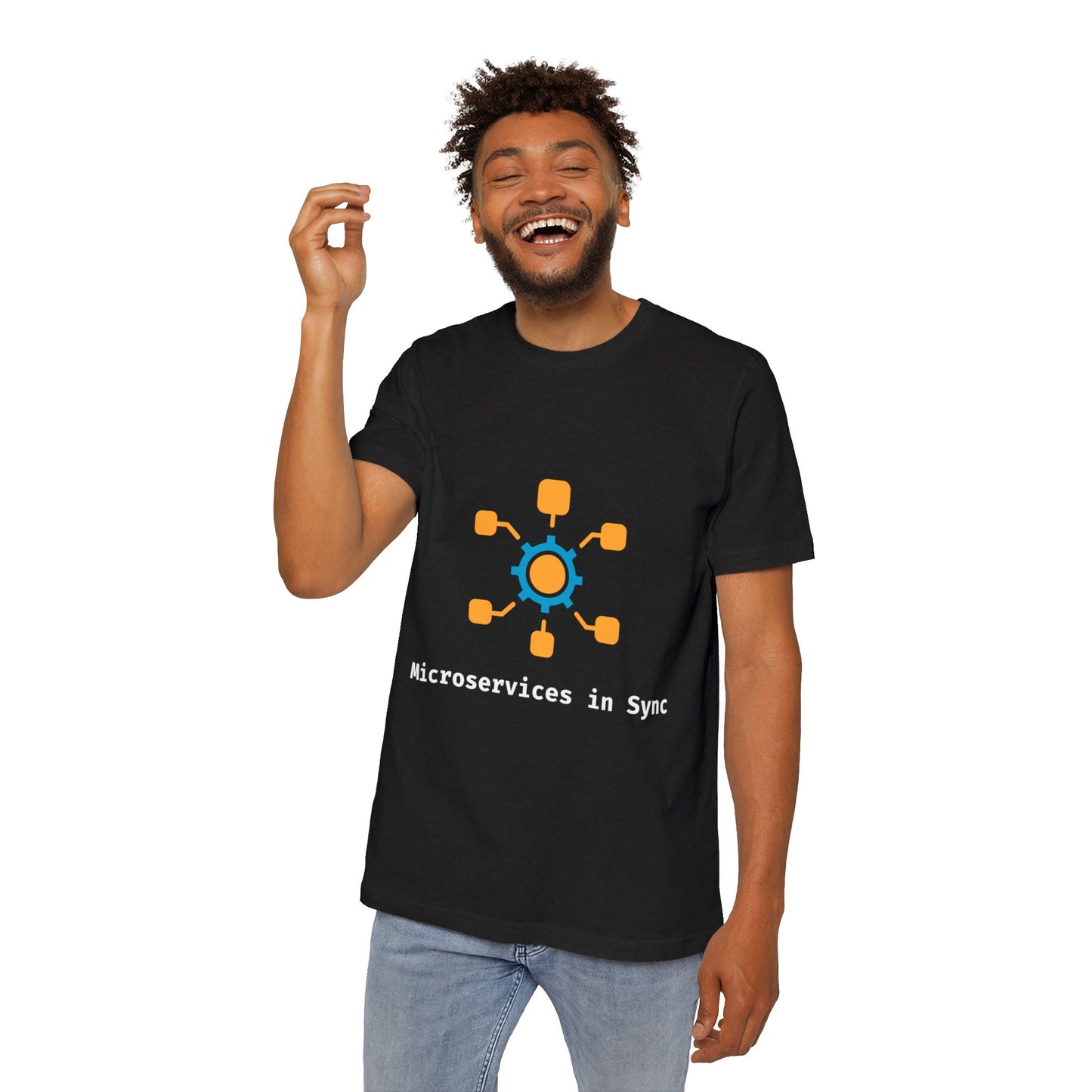 Microservices in Sync | System Design T-Shirt | Interview Series Tee | Usha Creations