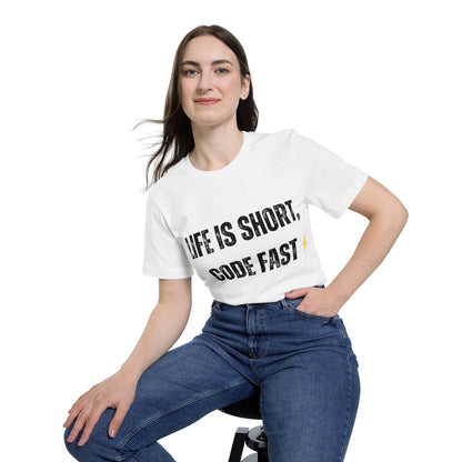 Life is Short, Code Fast T-Shirt - Motivational Programmer Tee