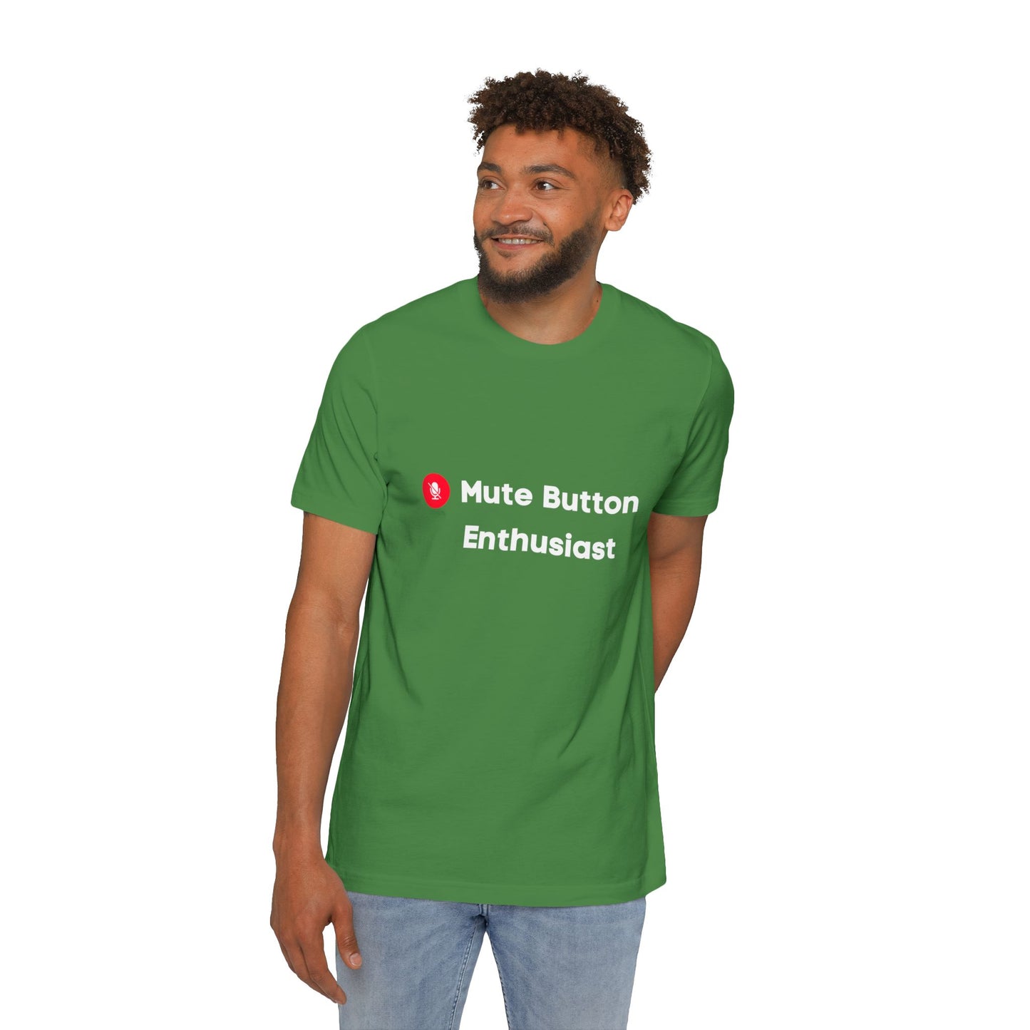 Mute Button Enthusiast | Funny Remote Work & Tech T-Shirt | Usha Creations