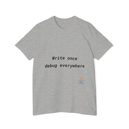 Write Once, Debug Everywhere | Java Coding T-Shirt | Funny Programmer Shirt | Usha Creations