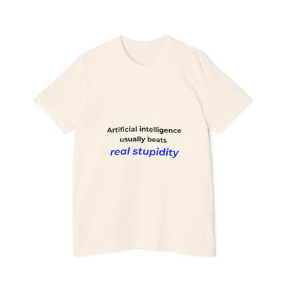 Artificial Intelligence Usually Beats Real Stupidity | Funny Tech T-Shirt for Developers | Usha Creations