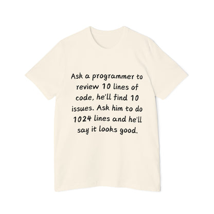 Code Review Irony Programmer Humor T Shirt | Developer Meme Tees | Usha Creations