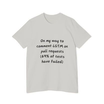 LGTM Failed Tests Code Review Humor T Shirt | Developer Meme Tees | Usha Creations