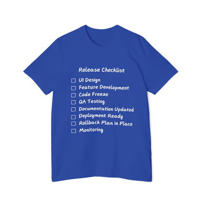 Software Release Checklist Dev Humor T Shirt | SDLC Meme Tees | Usha Creations