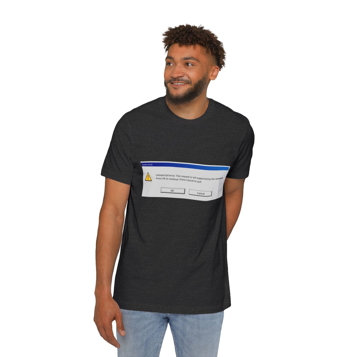 Unexpected Error Alert T-Shirt | Tech Humor | Classic Windows Message