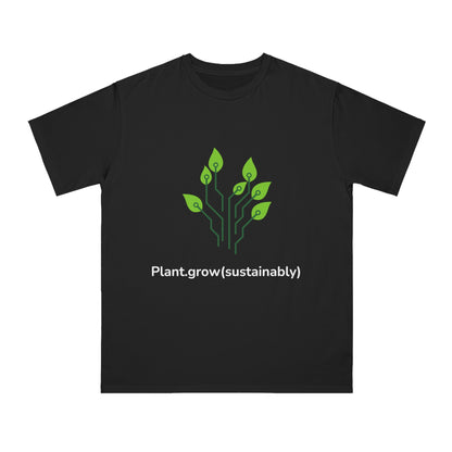 Plant.grow(sustainably) Eco Dev Tee | Green Code Shirt | Usha Creations