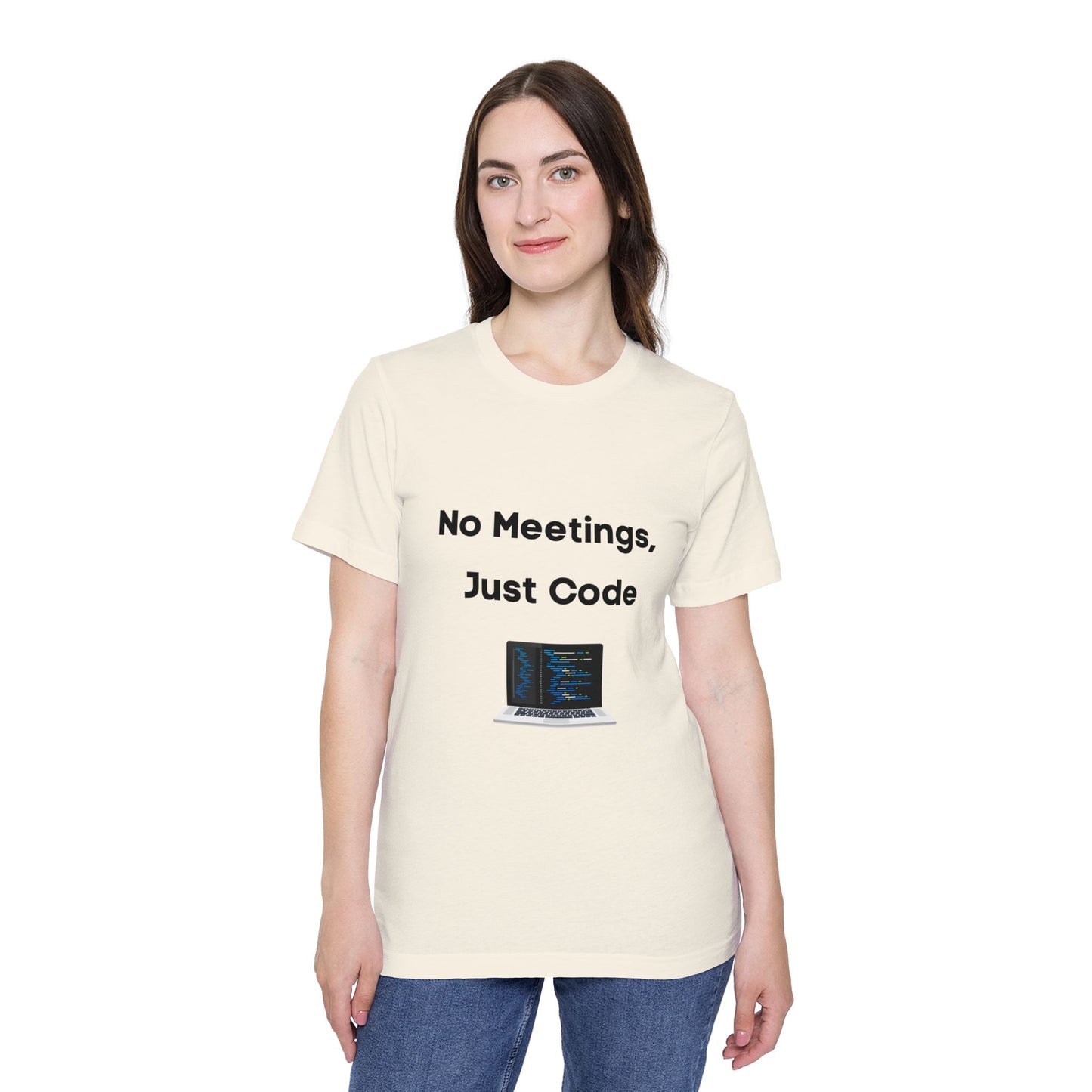 No Meetings, Just Code | Funny Developer T-Shirt | Usha Creations