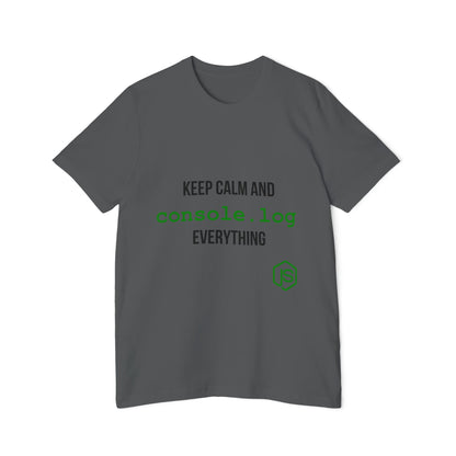 Keep Calm and Console.log Everything | JavaScript T-Shirt for Developers | Usha Creations