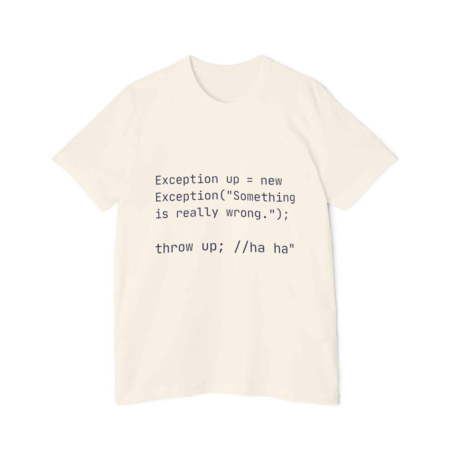 Throw Up Exception T-Shirt | Java Programming Pun | Error Handling Humor | Usha Creations