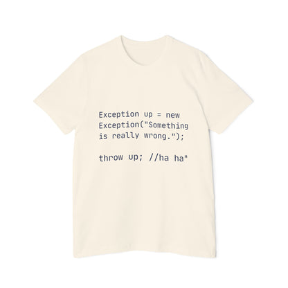 Throw Up Exception T-Shirt | Java Programming Pun | Error Handling Humor | Usha Creations