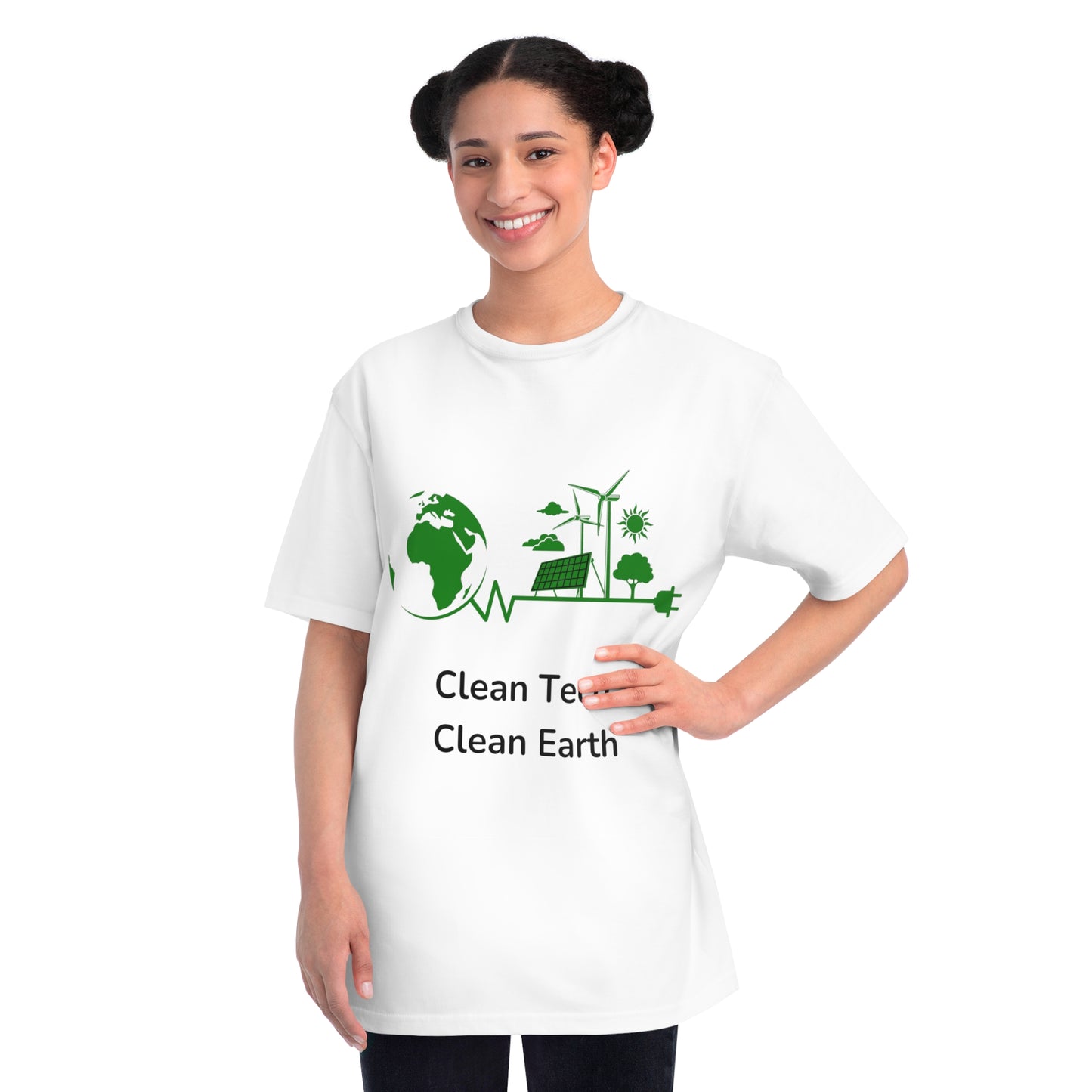 Clean Tech Clean Earth Tee | Renewable Energy Coder Shirt | Usha Creations