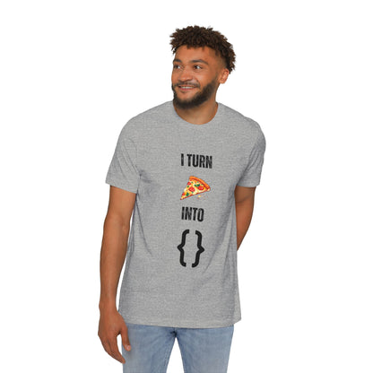 I Turn Pizza Into Code T-Shirt - Funny Programmer Tee