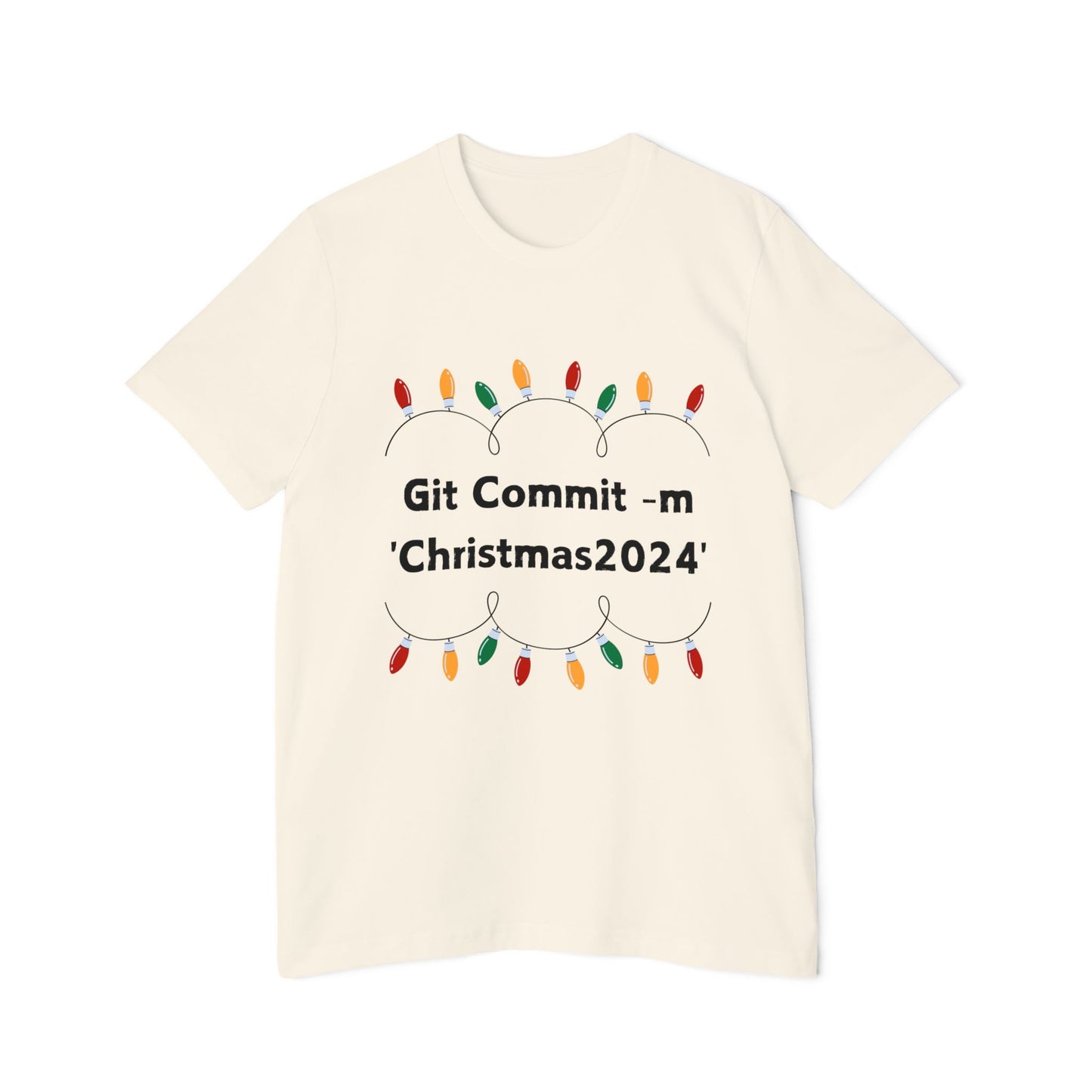 Git Christmas T-Shirt | Developer Holiday Commit 2024 | Programming Version Control Humor | Tech Winter Gift | Usha Creations