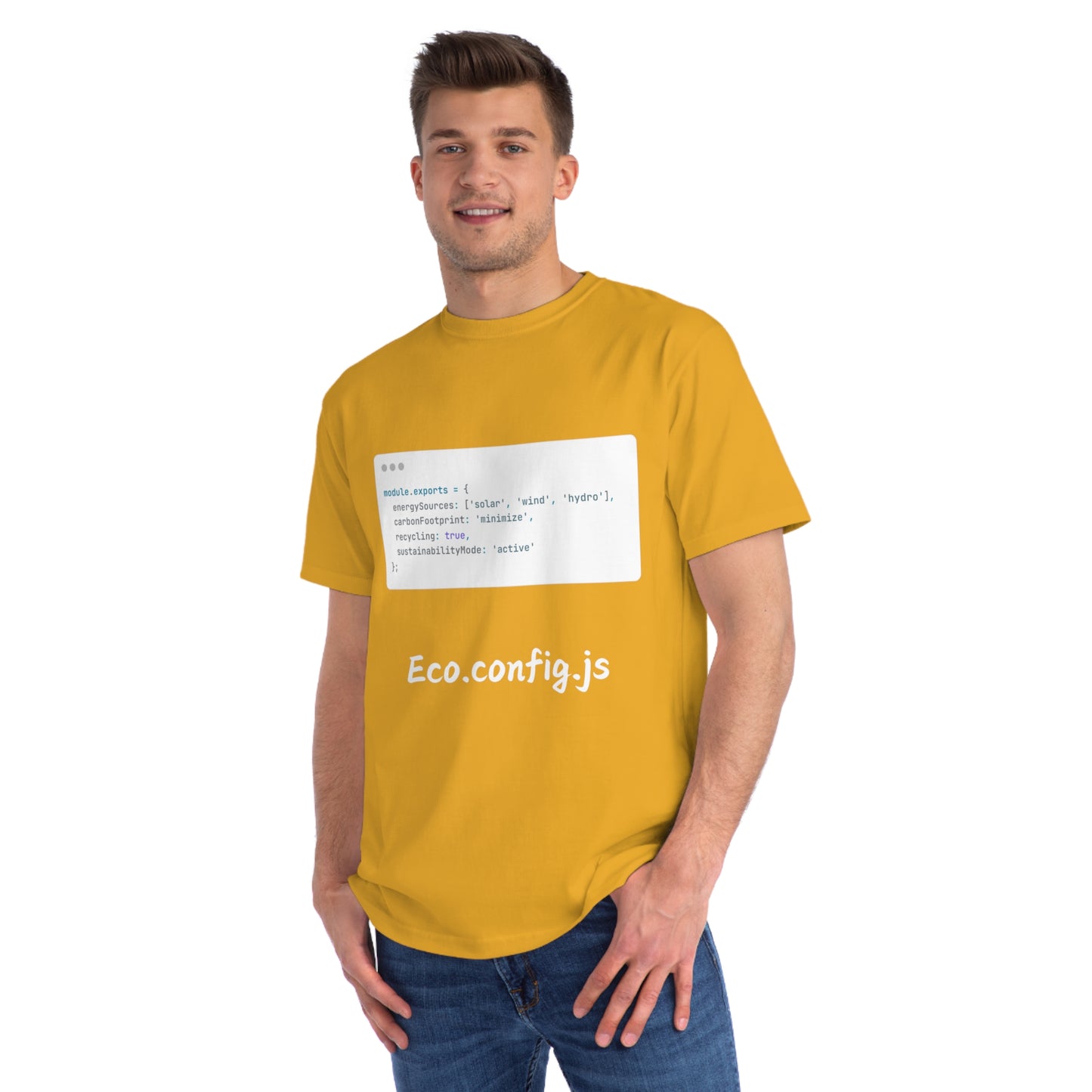 Eco.config.js Green Code Tee | Developer Earth Settings | Usha Creations