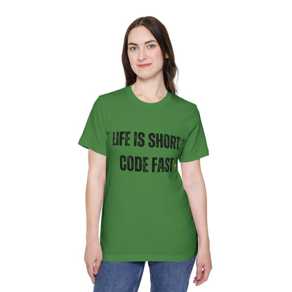 Life is Short, Code Fast T-Shirt - Motivational Programmer Tee