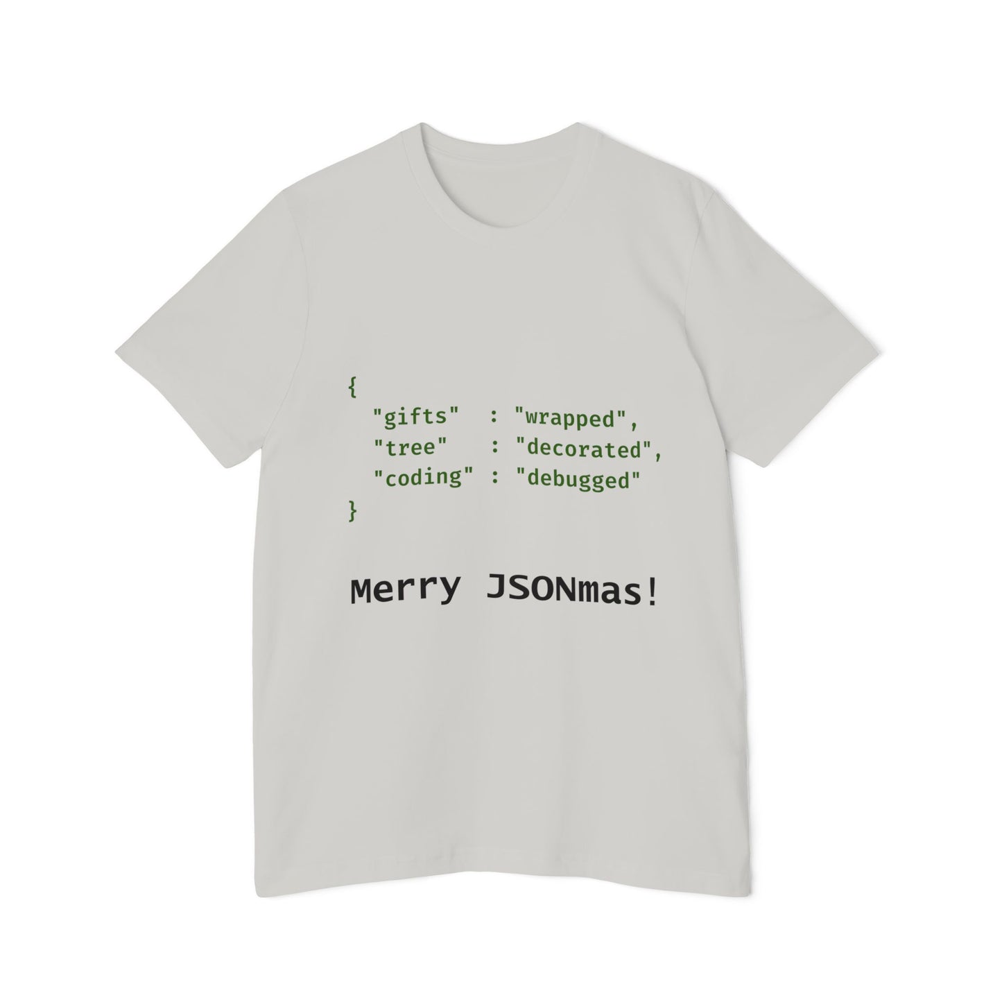 Merry JSONmas Developer T-Shirt | Funny JSON Christmas Gift 2024 | JavaScript Holiday Present | Usha Creations