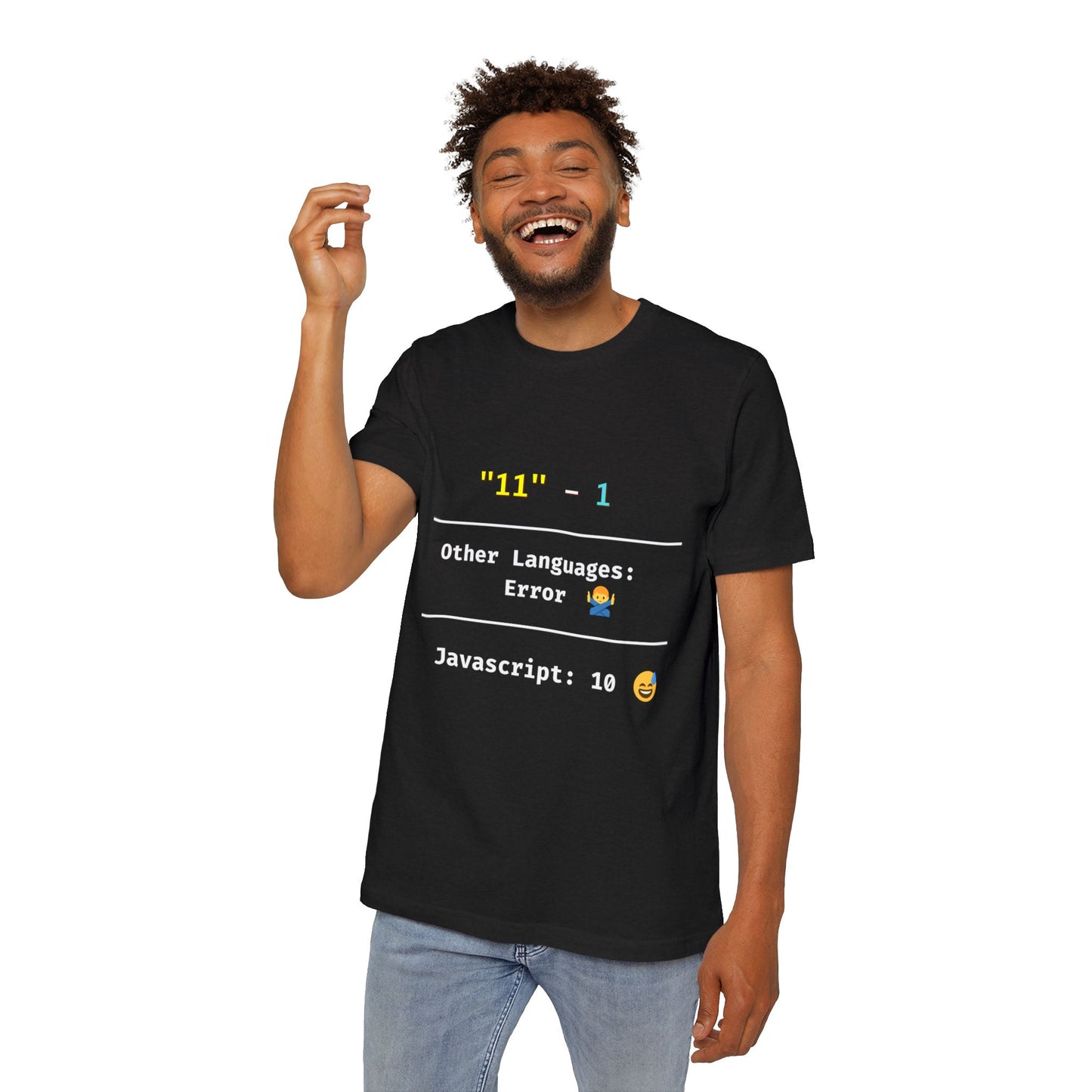 JavaScript Subtraction Quirk Coding Humor T Shirt | Web Dev Meme Tees | Usha Creations