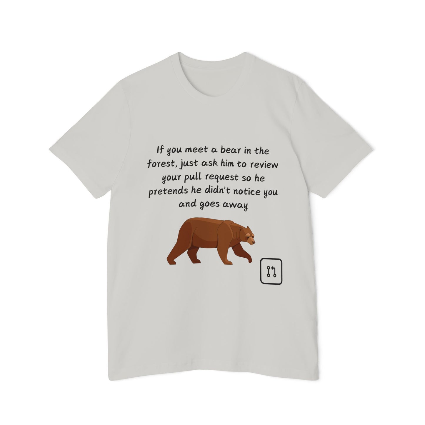 Bear Pull Request Review Developer Humor T Shirt | Coding Wildlife Meme Tees | Usha Creations