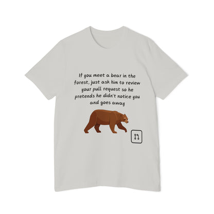 Bear Pull Request Review Developer Humor T Shirt | Coding Wildlife Meme Tees | Usha Creations