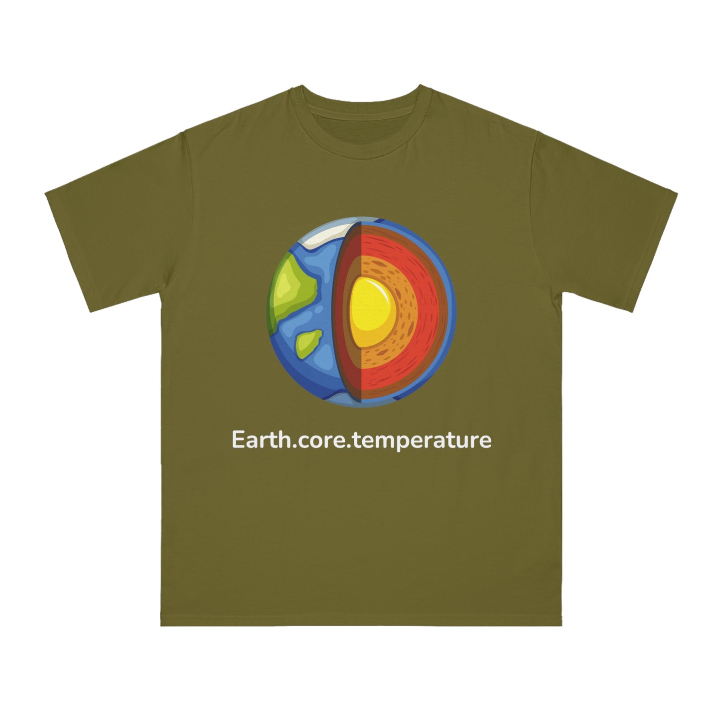 Earth.core.temperature Tee | Geo-Code Energy Shirt | Usha Creations