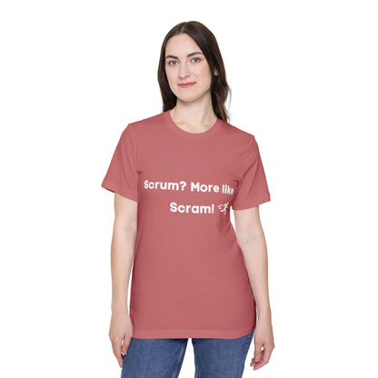 Scrum? More Like Scram! | Funny Agile Developer T-Shirt | Usha Creations