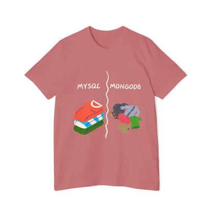 MySQL vs MongoDB Database Humor Tech T Shirt | Developer Meme Tees | Usha Creations