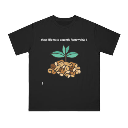 Biomass extends Renewable Tee | Green Code Energy Shirt | Usha Creations