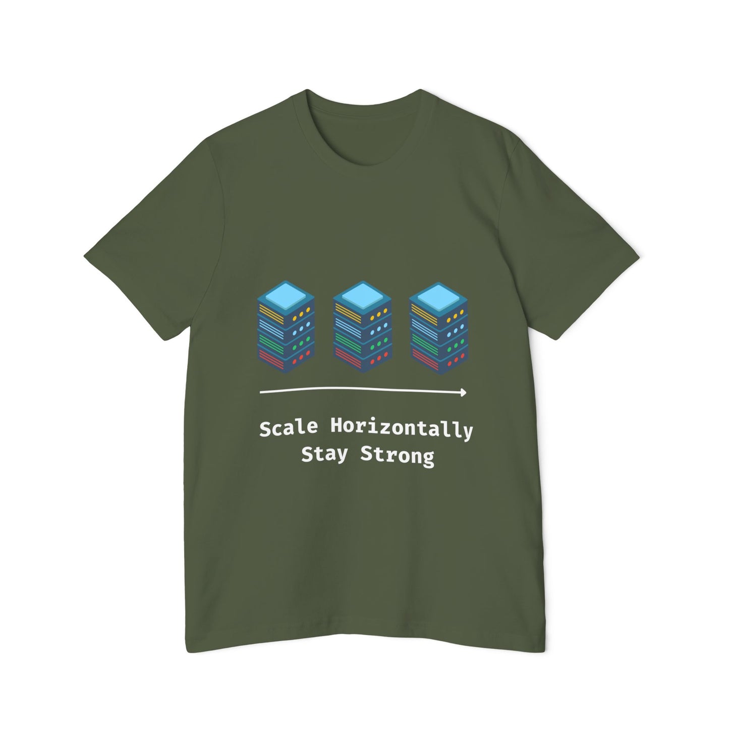 Scale Horizontally, Stay Strong | System Design T-Shirt | Interview Series Tee | Usha Creations