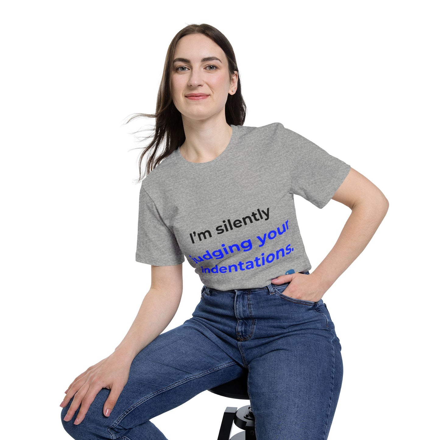 I’m Silently Judging Your Indentations | Funny Python Developer T-Shirt | Usha Creations