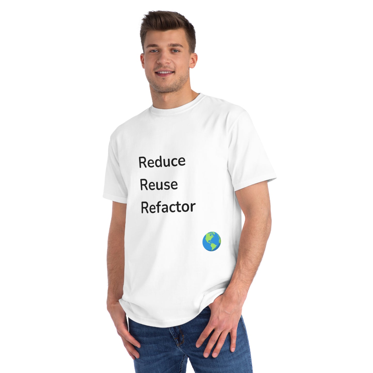 Reduce Reuse Refactor Eco Dev Tee | Green Coding Shirt | Usha Creations