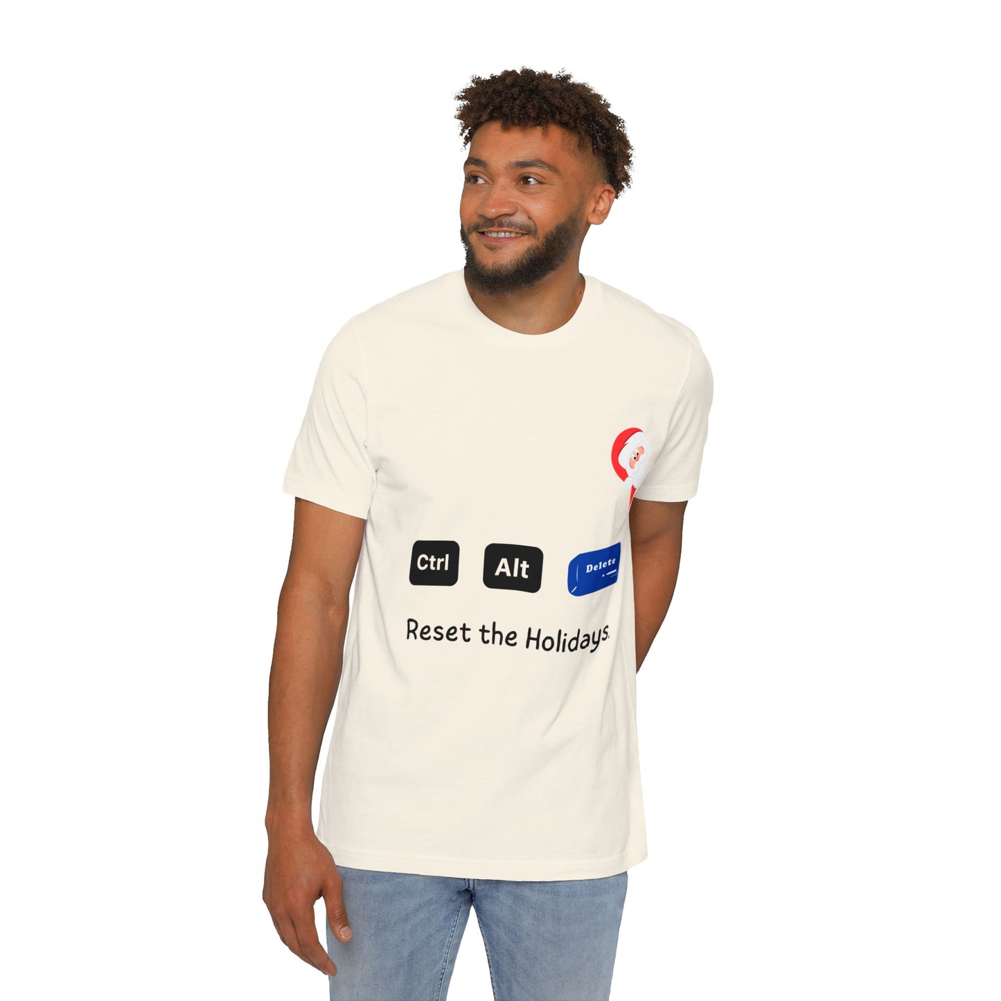 Ctrl Alt Delete Christmas T-Shirt | Funny IT Support Holiday Gift 2024 | Tech Support Secret Santa Present  | Usha Creations