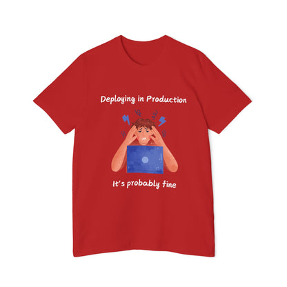 Production Deployment Stress Developer Humor T Shirt | DevOps Meme Tees | Usha Creations